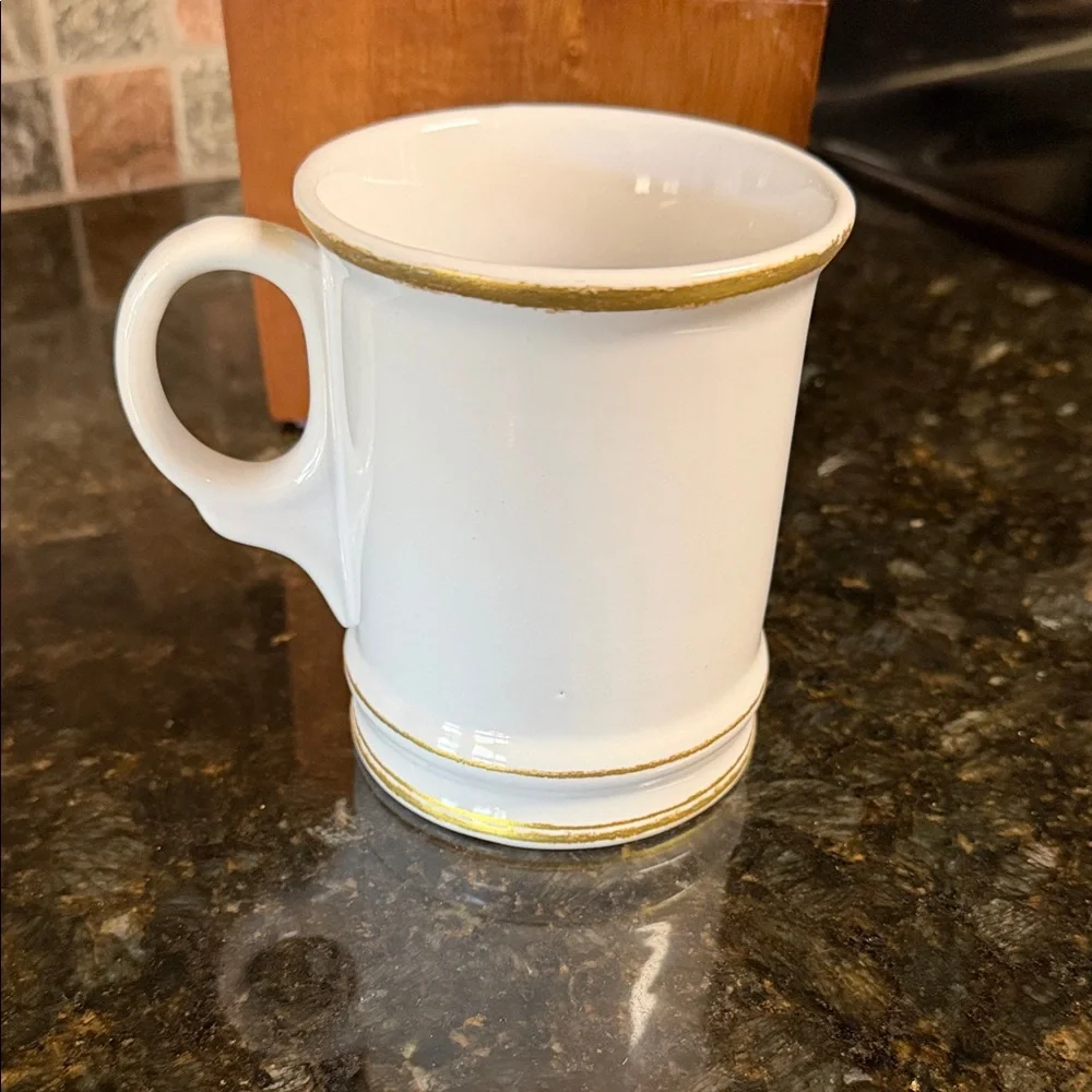 Williams Sonoma Gold Monogram Mug